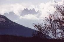 Les Aiguilles de Chamonix Mt-Blanc vues du chalet